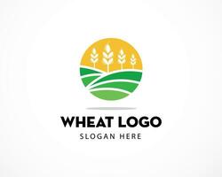 Agriculture Wheat Logo Template vector icon design