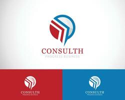 consult market logo creative concept sign symbol vector