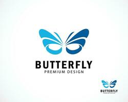 mariposa logo creativo icono animal belleza diseño vector