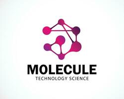 Science logo creative molecule design concept hexagon icon technology vector