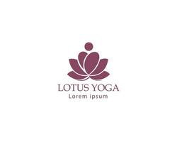 logotipo de yoga de loto vector
