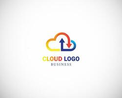 nube logo creativo concepto negocio firmar símbolo vector