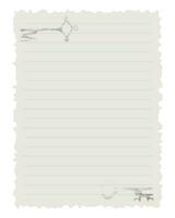 Blank notebook sheet for notes in vintage collage style, lined sheet vector