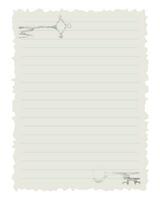 Blank notebook sheet for notes in vintage collage style, lined sheet vector