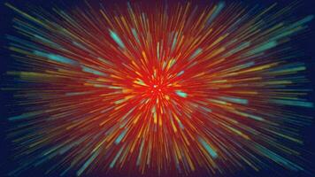 Abstract colorful futuristic starburst background video