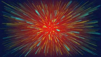 Abstract colorful futuristic starburst background video