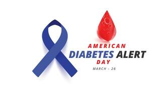 American Diabetes Alert Day. background, banner, card, poster, template. Vector illustration.