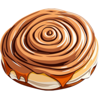 AI generated Delicious cinnamon roll. AI Generative png