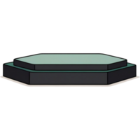 AI generated Black podium pedestal. AI Generative png