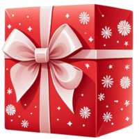 AI generated Red gift box birthday decoration. AI Generative png