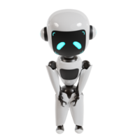 söt robot 3d illustration framställa png