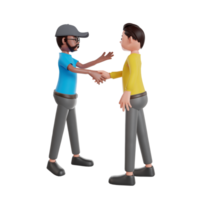 Teamwork concept 3d render illustration png