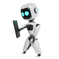 mignonne robot 3d illustration rendre png