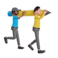 Teamwork concept 3d render illustration png