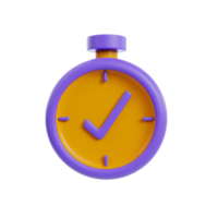 Time management 3d icon render png