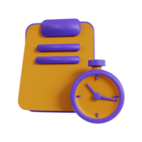 Time management 3d icon render png
