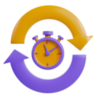 Time management 3d icon render png