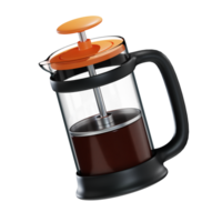 3D Coffee Press Illustration png