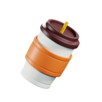 3D Coffee Paper Cup Illustration png