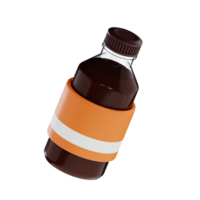 3D Coffee Bottle Illustration png