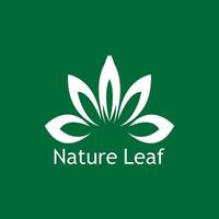 Green Leaf Nature Plant Conceptual Symbol Vector Illustration