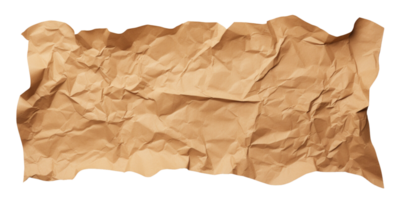 ai généré froissé papier sur une transparent Contexte png