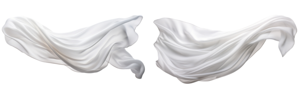 AI generated white cloth on transparent background png