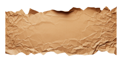 AI generated crumpled paper on a transparent background png