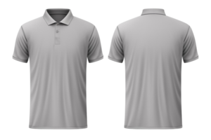 AI generated two gray polo shirts on transparent background png