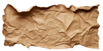 AI generated crumpled paper on a transparent background png