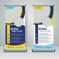 Corporate rollup or X banner design template vector