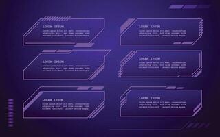 Futuristic digital interface graphic elements vector