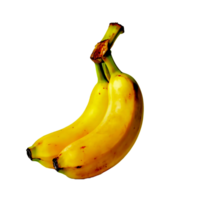 ai generiert Bananen isoliert auf ein Weiß oder transparent Hintergrund png