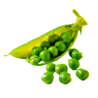 AI generated Fresh peas isolated on a white or transparent background png