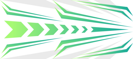 sporty arrow green gradient gaming jersey design background transparent png