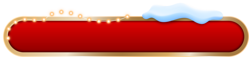 Christmas Frame With Snow And Bright Bulbs png