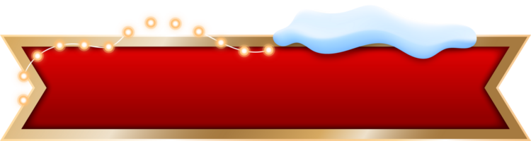 Christmas Frame With Snow And Bright Bulbs png