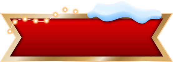 Christmas Frame With Snow And Bright Bulbs png