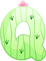 cactus alfabeto lettera q png