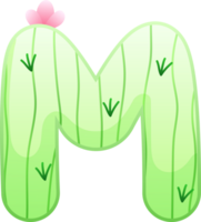 Cactus Alphabet Letter M png