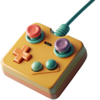 AI generated Retro joystick, 3d design. Suitable for video games and design elements png