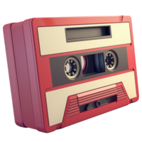 AI generated Retro Cassette Tape, 3d design. Suitable for music and design elements png