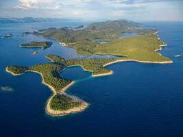 ver de mljet isla en Croacia. el nacional parque cubre el occidental parte de el isla, cuales muchos considerar como el más seductor en el adriático, lleno de lozano y variado Mediterráneo vegetación foto