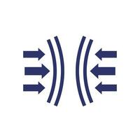 compression icon on white, vector