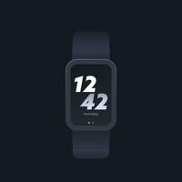 smart watch with modern clock face, vector design