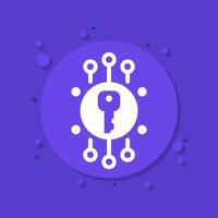 private key icon for web and apps vector