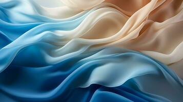 AI generated Warm rainbow abstraction with smooth shapes photo