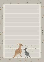 A template for simple planners and to-do lists for kids with cute illustrations in pastel colors. Children planners, schedules, agenda, checklists, and other baby stationery in a Scandinavian style. vector