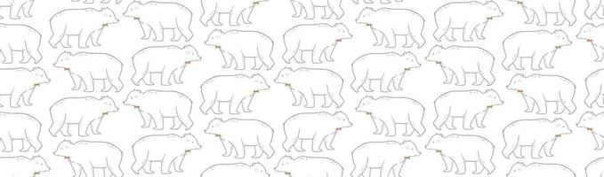 Cute seamless pattern with polar bear. Can be used for fabric,wrapping,wallpapers,web page backgrounds,surface textures,textile. vector