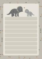 A template for simple planners and to-do lists for kids with cute illustrations in pastel colors. Children planners, schedules, agenda, checklists, and other baby stationery in a Scandinavian style. vector